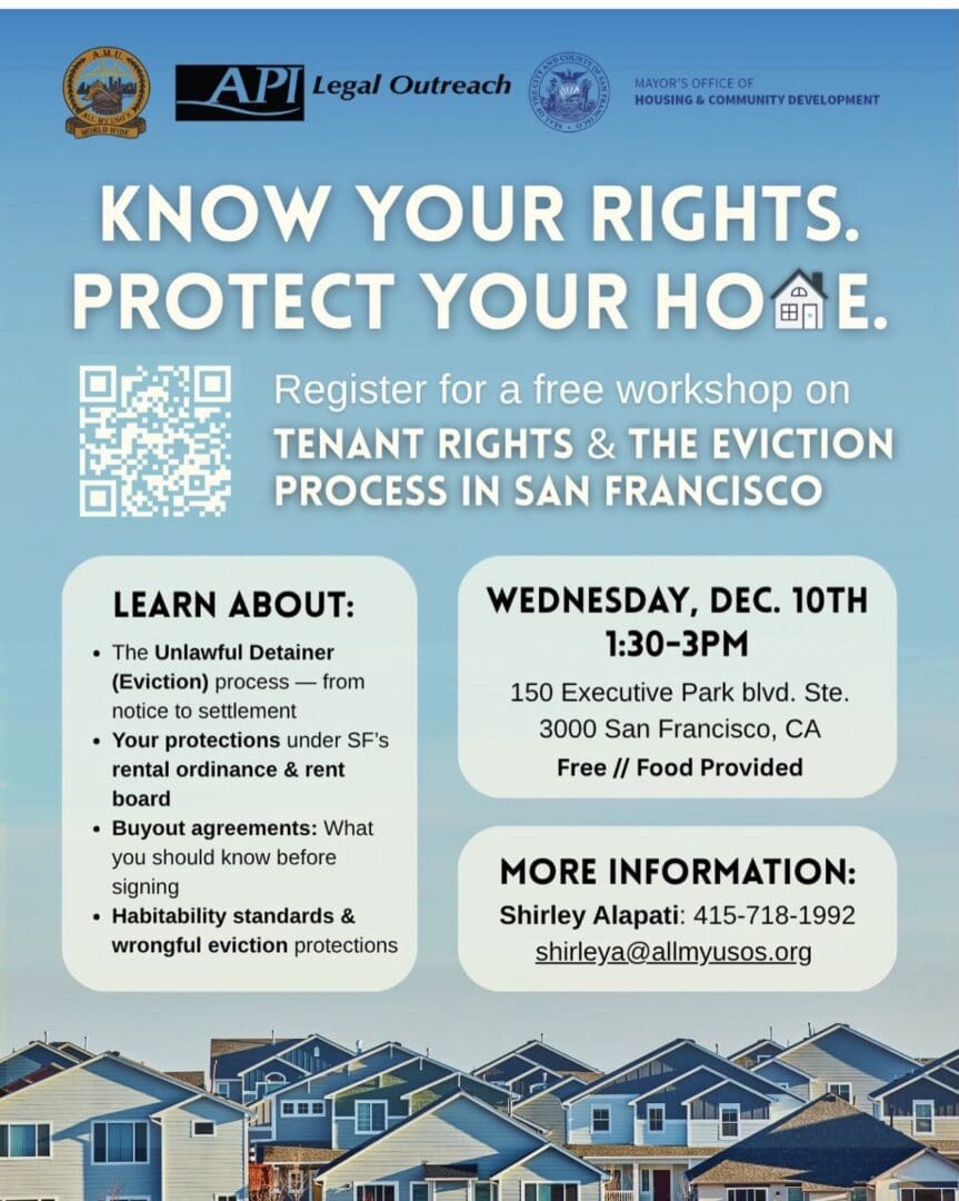 San Francisco tenant rights and eviction workshop